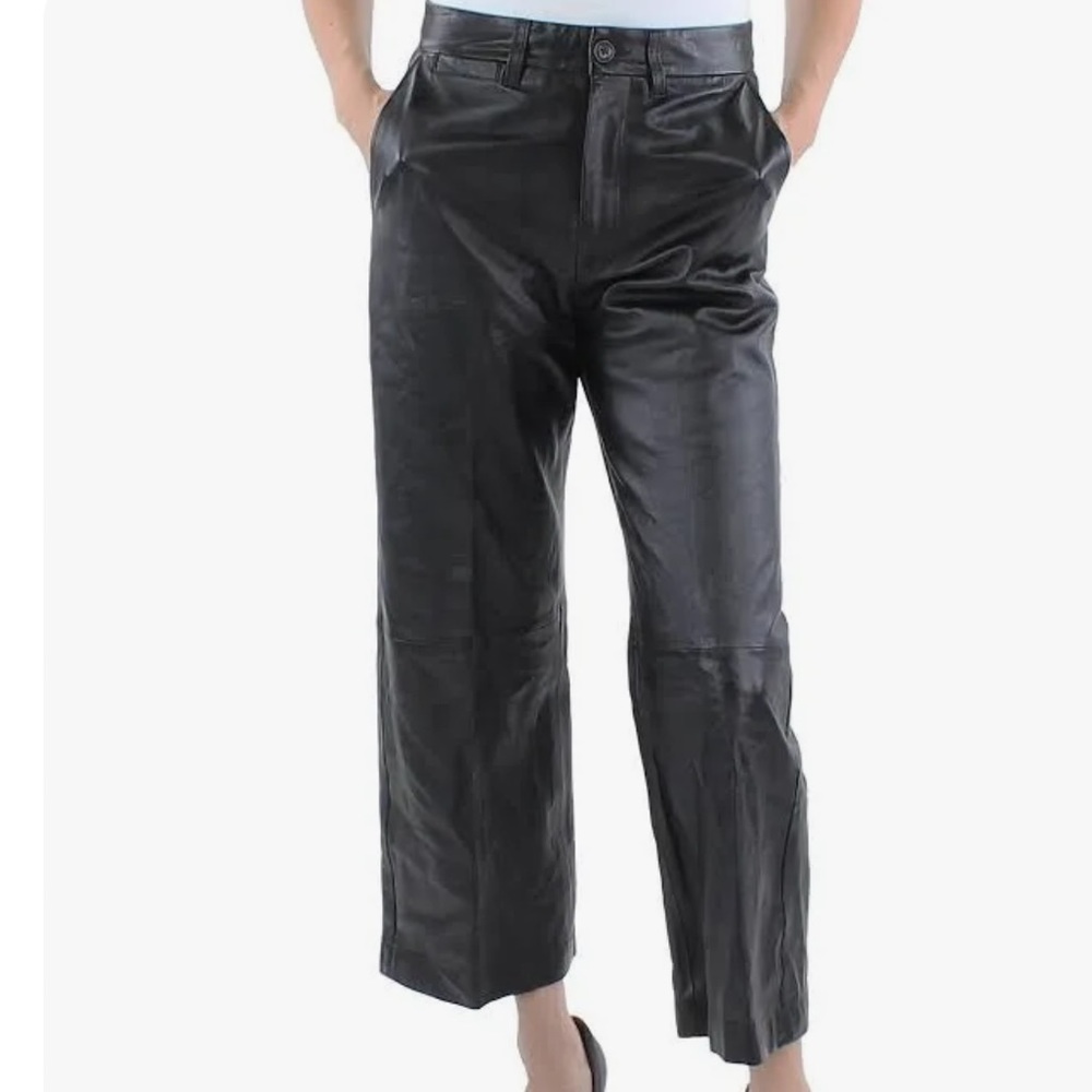 Ralph Lauren Lamb Leather Pants Black